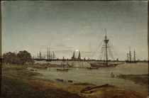 Harbour in Moonlight / C.D.Friedrich / Painting 1811 by klassik art