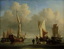 Willem v. d. Velde, Schiffe vor der Küste von klassik art