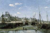 Harbour at Low Tide / S. Lépine / Painting 1859 by klassik art