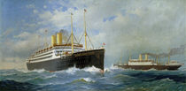 Ships, ocean liners, F.Pansing / painting by klassik-art