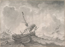 L.Backhuysen, Schiffe auf stürmischer See von klassik art