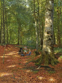 Peder Mørk Mønsted, In the Forest Clearing by klassik art