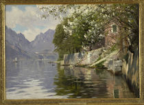 Peder Mørk Mønsted, Spring Day on Lake Lugano by klassik art