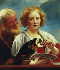 Jordaens / Young woman with old man by klassik art