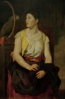 H.Canon / Girl with Parrot / Ptg./ 1876 by klassik art
