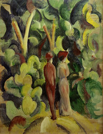A.Macke, Couple on forest path, 1913 by klassik art