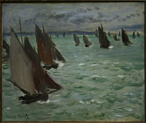 Claude Monet, Sailing boats at sea by klassik art