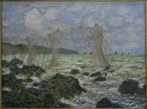 Monet / Fishing nets in Pourville by klassik art