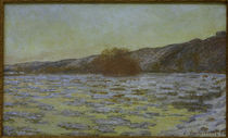 Monet / Ice floes at dusk / Painting by klassik-art