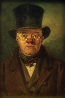 Man with Top-Hat / C. Spitzweg / Painting c.1837 by klassik art