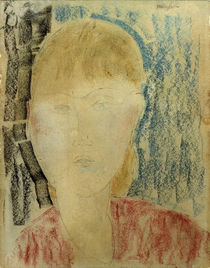 A.Modigliani, Die rote Bluse von klassik art