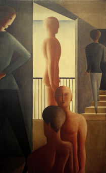 Five Men in a Space / O. Schlemmer / Painting, 1928 by klassik art