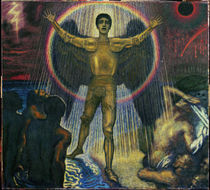 Franz von Stuck, Der Engel des Gerichts / Gemälde, um1922 von klassik art