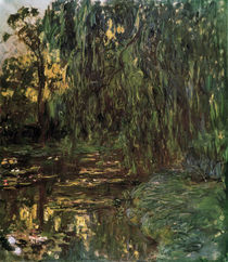 Monet / Waterlily Pond with Willow Tree by klassik art