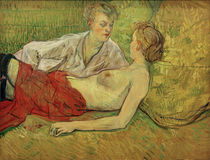 The Two Girlfriends / H. de Toulouse-Lautrec / painting 1895 by klassik art