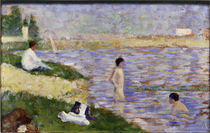 Seurat, Study for Swimming at Asnières by klassik art