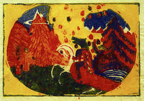 W.Kandinsky, Mountains by klassik art
