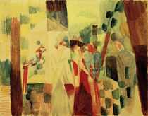 A.Macke / Man and Woman next to Parrots by klassik art