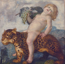 Von Stuck / Boy Bacchus on Panther /1901 by klassik art