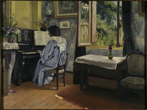 F.Vallotton, Dame am Klavier von klassik art
