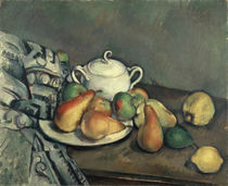 P.Cézanne, Zuckerdose, Äpfel u. Tuch von klassik art