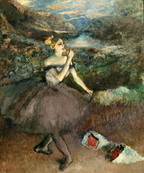 Edgar Degas, Tänzerinnen mit Blumenstr. von klassik art