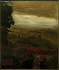 M. Slevogt, Rote Laube mit Gewitterwolken von klassik art