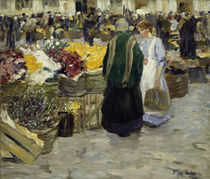 M. Stern, Blumenmarkt an der Rochuskirche by klassik art