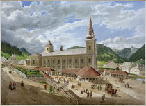 Mariazell, Wallfahrtskirche  /  Aquarell von E. Gurk von klassik art