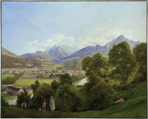 Innsbruck, Stadtansicht / Aquarell von J. Alt von klassik art