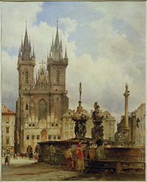 Prag, Teynkirche  / Aquarell von R. von Alt by klassik art
