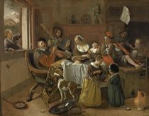Jan Steen / Die fröhliche Familie / 1668 von klassik art