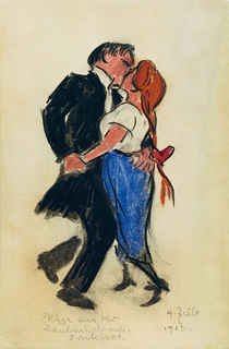 Zille / Dancing couple / Drawing / 1913 by klassik art