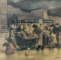 Heinrich Zille, At the Butcher's Cart by klassik art