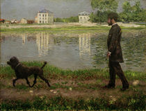 Caillebotte / Richard Gallo and Dog 1884 by klassik art