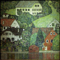 Gustav Klimt, Häuser in Unterach von klassik art