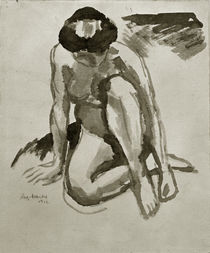 A.Macke / Seated Nude Leaning Forward by klassik art