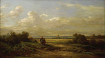 C.Spitzweg, Weite Landschaft m. Wanderern von klassik art
