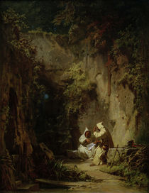Arguing Monks / C. Spitzweg / Painting c.1858 by klassik art