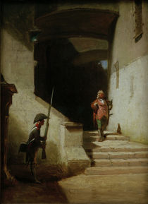 His Serene Highness (He is Coming) / C. Spitzweg / Painting c.1870 by klassik art