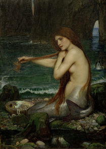 J.W.Waterhouse, A Mermaid / painting 1900 by klassik art