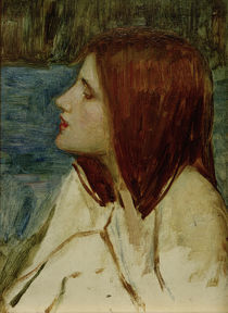 J.W.Waterhouse / Head of a Girl by klassik art