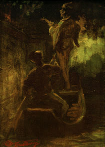 Boat Serenade / C. Spitzweg / Painting c.1870 by klassik art