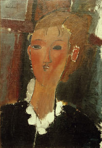 Amedeo Modigliani, Young woman with white collar by klassik art