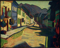 W.Kandinsky, Murnau – Obermarkt mit Gebirge / Gemälde, 1908 by klassik art