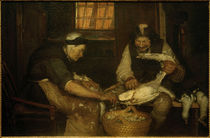 A. Ancher, Zwei Alte, die Möwen rupfen. Lars Gaihede und die alte Lene von klassik art