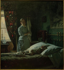V. Johansen, Schlafzimmerszene von klassik art