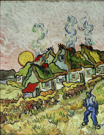 V. van Gogh, Bauernhäuser bei Sonnenunter von klassik art