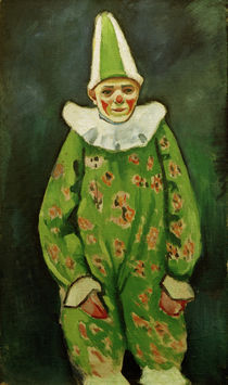 A.Macke, Clown in grünem Kostüm von klassik art