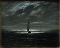 C.D.Friedrich, Seascape at moonlight by klassik art
